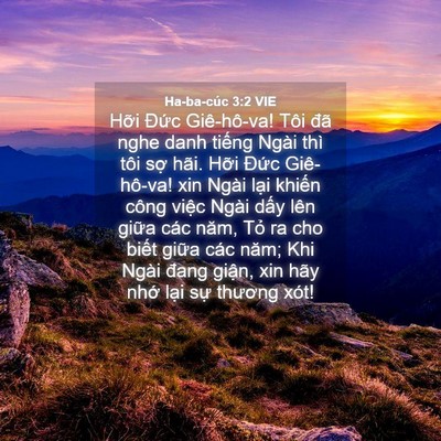 Picture 04 - Ha-ba-cúc 3:2 VIE - Hỡi Đức Giê-hô-va! Tôi đã nghe danh - Bible Verse Picture