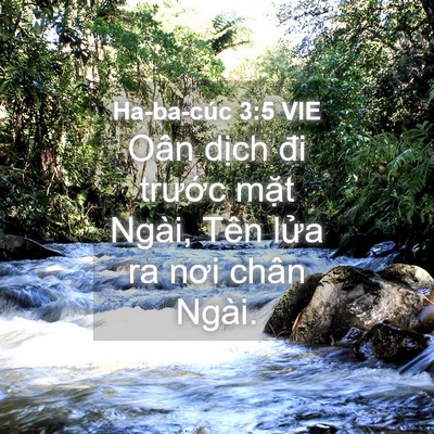 Picture 04 - Ha-ba-cúc 3:5 VIE - Oân dịch đi trước mặt Ngài, Tên lửa - Bible Verse Picture