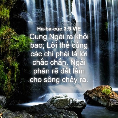 Picture 04 - Ha-ba-cúc 3:9 VIE - Cung Ngài ra khỏi bao; Lời thề cùng các - Bible Verse Picture