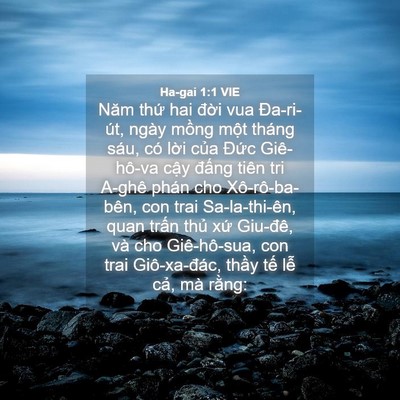 Picture 04 - Ha-gai 1:1 VIE - Năm thứ hai đời vua Đa-ri-út, ngày - Bible Verse Picture