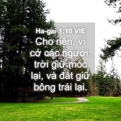 Picture 04 - Ha-gai 1:10 VIE - Cho nên, vì cớ các ngươi, trời giữ - Bible Verse Picture