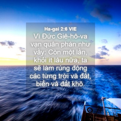 Picture 04 - Ha-gai 2:6 VIE - Vì Đức Giê-hô-va vạn quân phán như - Bible Verse Picture
