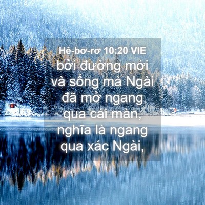Picture 04 - Hê-bơ-rơ 10:20 VIE - bởi đường mới và sống mà Ngài đã - Bible Verse Picture
