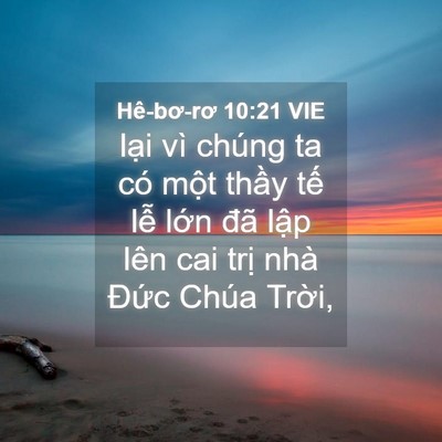 Picture 04 - Hê-bơ-rơ 10:21 VIE - lại vì chúng ta có một thầy tế lễ - Bible Verse Picture