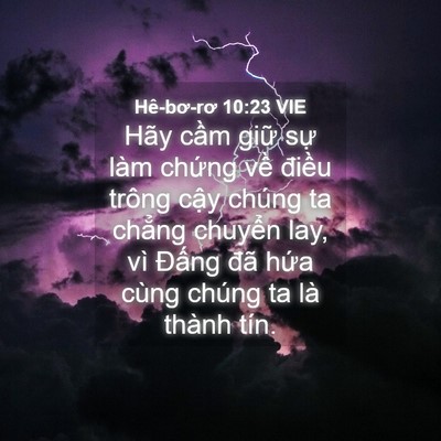 Picture 04 - Hê-bơ-rơ 10:23 VIE - Hãy cầm giữ sự làm chứng về điều - Bible Verse Picture