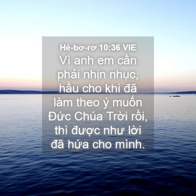 Picture 04 - Hê-bơ-rơ 10:36 VIE - Vì anh em cần phải nhịn nhục, hầu cho - Bible Verse Picture
