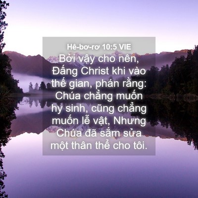 Picture 04 - Hê-bơ-rơ 10:5 VIE - Bởi vậy cho nên, Đấng Christ khi vào - Bible Verse Picture