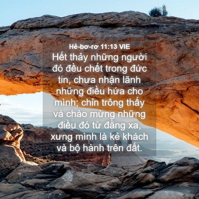 Picture 04 - Hê-bơ-rơ 11:13 VIE - Hết thảy những người đó đều chết - Bible Verse Picture