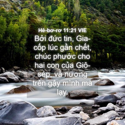 Picture 04 - Hê-bơ-rơ 11:21 VIE - Bởi đức tin, Gia-cốp lúc gần chết, - Bible Verse Picture