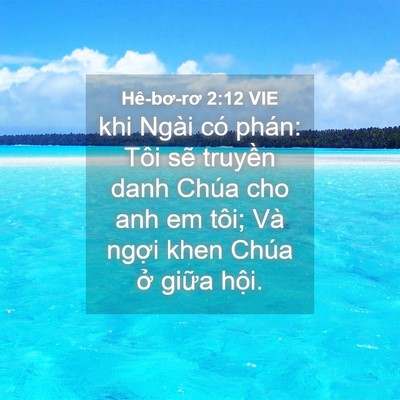 Picture 04 - Hê-bơ-rơ 2:12 VIE - khi Ngài có phán: Tôi sẽ truyền danh - Bible Verse Picture