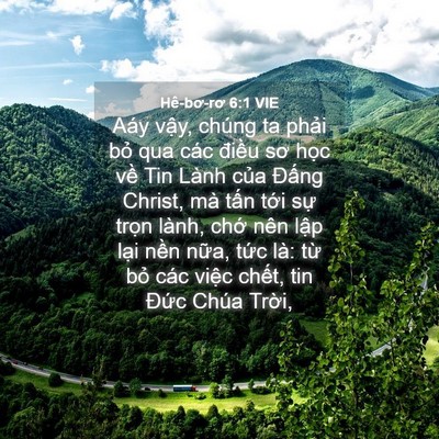 Picture 04 - Hê-bơ-rơ 6:1 VIE - Aáy vậy, chúng ta phải bỏ qua các - Bible Verse Picture