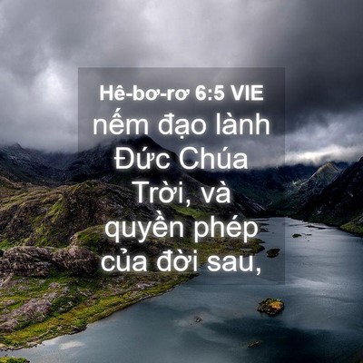 Picture 04 - Hê-bơ-rơ 6:5 VIE - nếm đạo lành Đức Chúa Trời, và - Bible Verse Picture