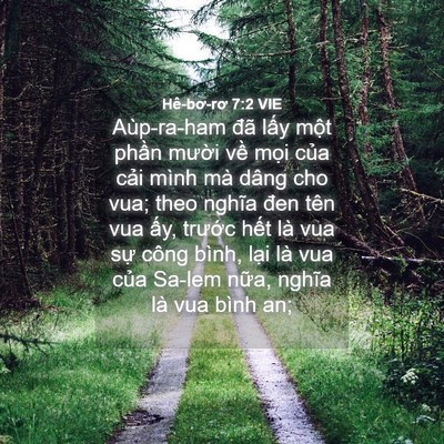 Picture 04 - Hê-bơ-rơ 7:2 VIE - Aùp-ra-ham đã lấy một phần mười về - Bible Verse Picture