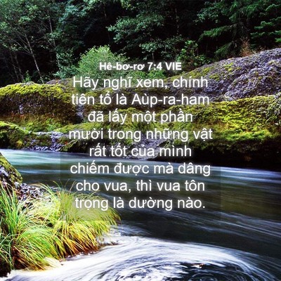 Picture 04 - Hê-bơ-rơ 7:4 VIE - Hãy nghĩ xem, chính tiên tổ là Aùp-ra-ham - Bible Verse Picture