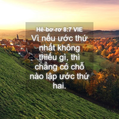 Picture 04 - Hê-bơ-rơ 8:7 VIE - Vì nếu ước thứ nhất không thiếu gì, - Bible Verse Picture