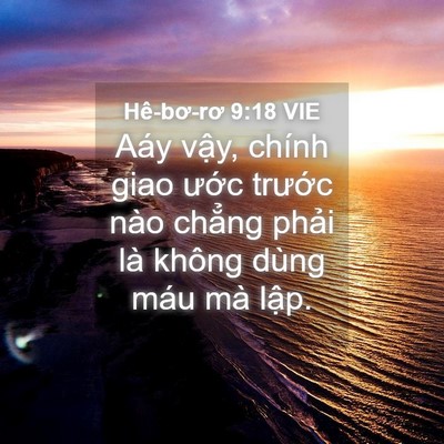 Picture 04 - Hê-bơ-rơ 9:18 VIE - Aáy vậy, chính giao ước trước nào - Bible Verse Picture