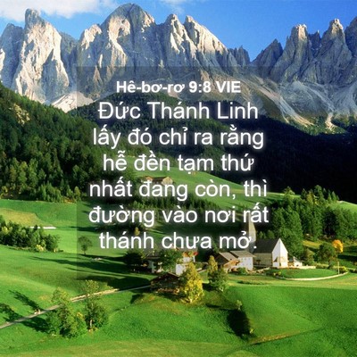 Picture 04 - Hê-bơ-rơ 9:8 VIE - Đức Thánh Linh lấy đó chỉ ra rằng - Bible Verse Picture