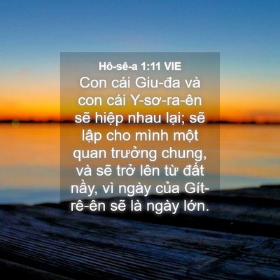 Picture 04 - Hô-sê-a 1:11 VIE - Con cái Giu-đa và con cái Y-sơ-ra-ên sẽ - Bible Verse Picture