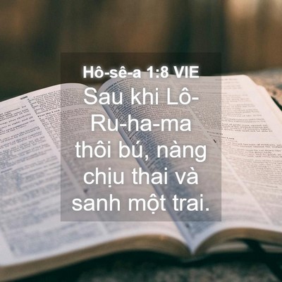 Picture 04 - Hô-sê-a 1:8 VIE - Sau khi Lô-Ru-ha-ma thôi bú, nàng chịu thai - Bible Verse Picture