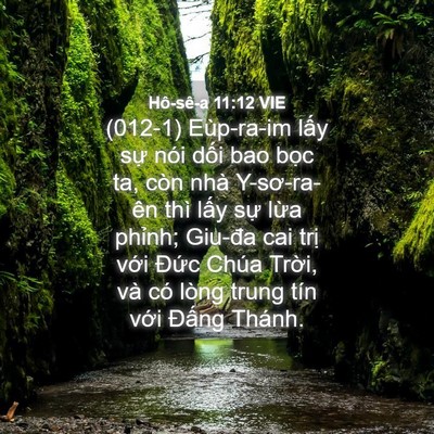 Picture 04 - Hô-sê-a 11:12 VIE - (012-1) Eùp-ra-im lấy sự nói dối bao - Bible Verse Picture