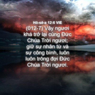Picture 04 - Hô-sê-a 12:6 VIE - (012-7) Vậy ngươi khá trở lại cùng - Bible Verse Picture