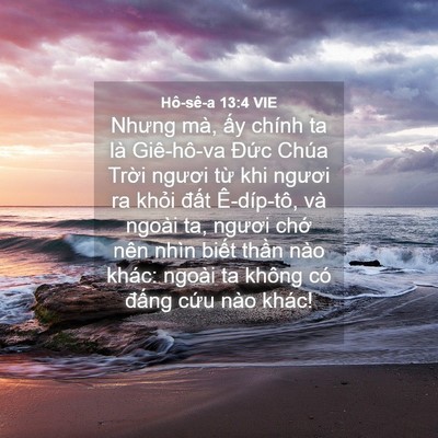 Picture 04 - Hô-sê-a 13:4 VIE - Nhưng mà, ấy chính ta là Giê-hô-va Đức - Bible Verse Picture
