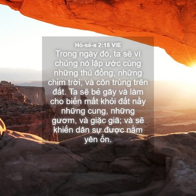 Picture 04 - Hô-sê-a 2:18 VIE - Trong ngày đó, ta sẽ vì chúng nó lập - Bible Verse Picture