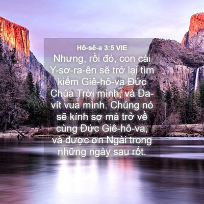 Picture 04 - Hô-sê-a 3:5 VIE - Nhưng, rồi đó, con cái Y-sơ-ra-ên sẽ - Bible Verse Picture