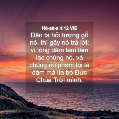 Picture 04 - Hô-sê-a 4:12 VIE - Dân ta hỏi tượng gỗ nó, thì gậy nó - Bible Verse Picture