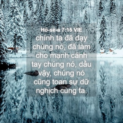 Picture 04 - Hô-sê-a 7:15 VIE - chính ta đã dạy chúng nó, đã làm cho - Bible Verse Picture