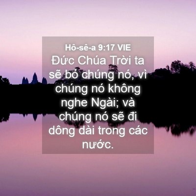 Picture 04 - Hô-sê-a 9:17 VIE - Đức Chúa Trời ta sẽ bỏ chúng nó, vì - Bible Verse Picture