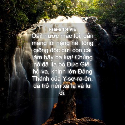 Picture 04 - I-sai-a 1:4 VIE - Oâi! nước mắc tội, dân mang lỗi nặng - Bible Verse Picture
