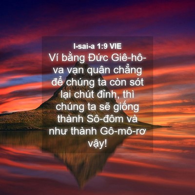 Picture 04 - I-sai-a 1:9 VIE - Ví bằng Đức Giê-hô-va vạn quân chẳng - Bible Verse Picture