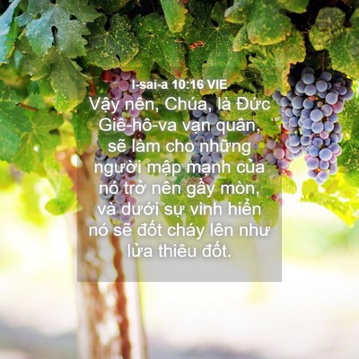 Picture 04 - I-sai-a 10:16 VIE - Vậy nên, Chúa, là Đức Giê-hô-va vạn - Bible Verse Picture