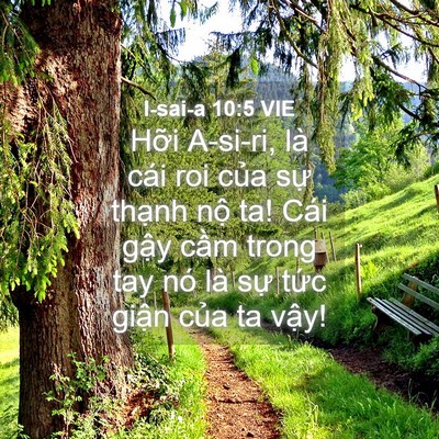 Picture 04 - I-sai-a 10:5 VIE - Hỡi A-si-ri, là cái roi của sự thạnh - Bible Verse Picture