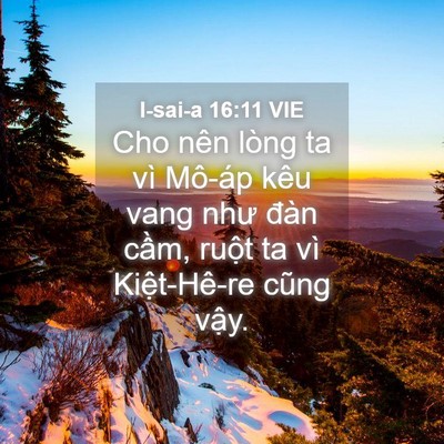 Picture 04 - I-sai-a 16:11 VIE - Cho nên lòng ta vì Mô-áp kêu vang như - Bible Verse Picture