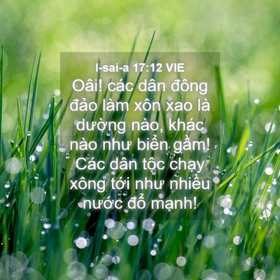 Picture 04 - I-sai-a 17:12 VIE - Oâi! các dân đông đảo làm xôn xao là - Bible Verse Picture