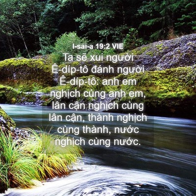 Picture 04 - I-sai-a 19:2 VIE - Ta sẽ xui người Ê-díp-tô đánh người - Bible Verse Picture