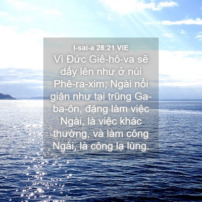 Picture 04 - I-sai-a 28:21 VIE - Vì Đức Giê-hô-va sẽ dấy lên như ở - Bible Verse Picture
