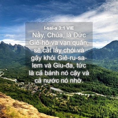 Picture 04 - I-sai-a 3:1 VIE - Nầy, Chúa, là Đức Giê-hô-va vạn quân, - Bible Verse Picture