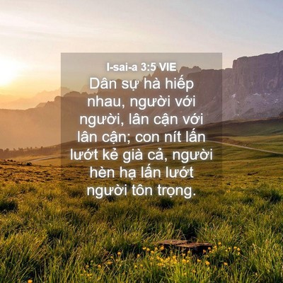 Picture 04 - I-sai-a 3:5 VIE - Dân sự hà hiếp nhau, người với - Bible Verse Picture