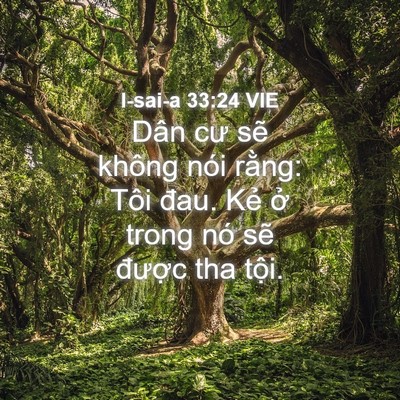 Picture 04 - I-sai-a 33:24 VIE - Dân cư sẽ không nói rằng: Tôi đau. Kẻ - Bible Verse Picture