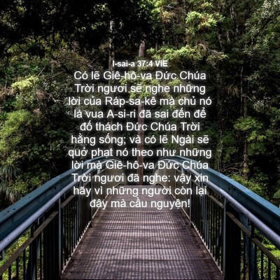 Picture 04 - I-sai-a 37:4 VIE - Có lẽ Giê-hô-va Đức Chúa Trời ngươi - Bible Verse Picture