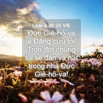 Picture 04 - I-sai-a 38:20 VIE - Đức Giê-hô-va là Đấng cứu tôi! Trọn - Bible Verse Picture