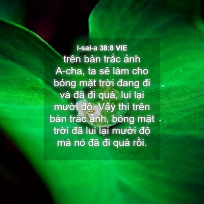 Picture 04 - I-sai-a 38:8 VIE - trên bàn trắc ảnh A-cha, ta sẽ làm cho - Bible Verse Picture