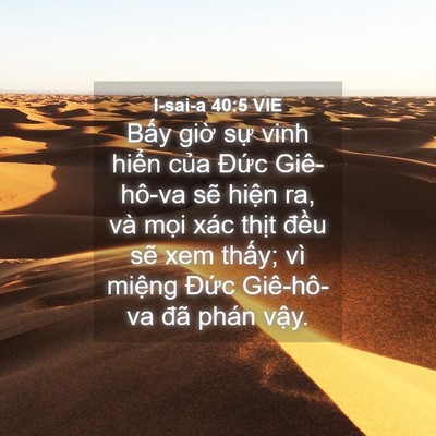 Picture 04 - I-sai-a 40:5 VIE - Bấy giờ sự vinh hiển của Đức - Bible Verse Picture