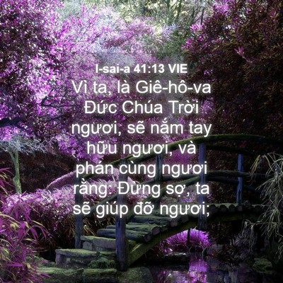 Picture 04 - I-sai-a 41:13 VIE - Vì ta, là Giê-hô-va Đức Chúa Trời - Bible Verse Picture