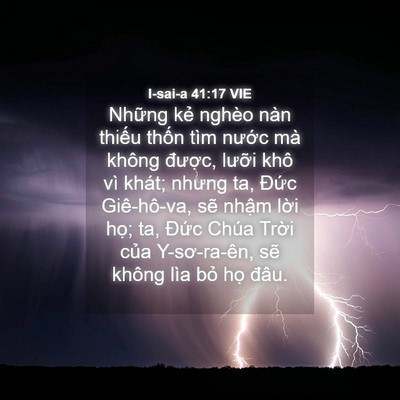 Picture 04 - I-sai-a 41:17 VIE - Những kẻ nghèo nàn thiếu thốn tìm - Bible Verse Picture