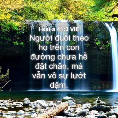 Picture 04 - I-sai-a 41:3 VIE - Người đuổi theo họ trên con đường - Bible Verse Picture