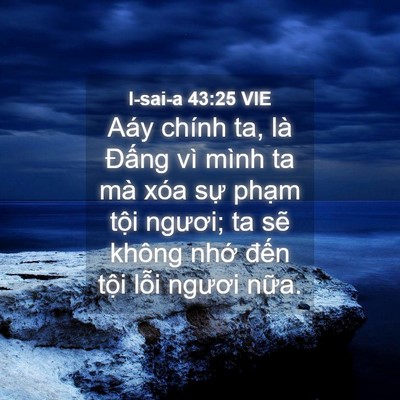 Picture 04 - I-sai-a 43:25 VIE - Aáy chính ta, là Đấng vì mình ta mà xóa - Bible Verse Picture